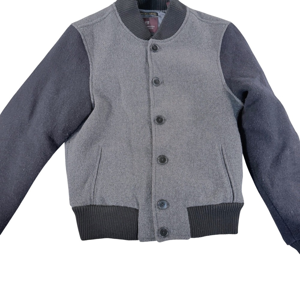 Scotch & Soda Varsity Jacket Mens S Gray Wool Blend Bomber Coat